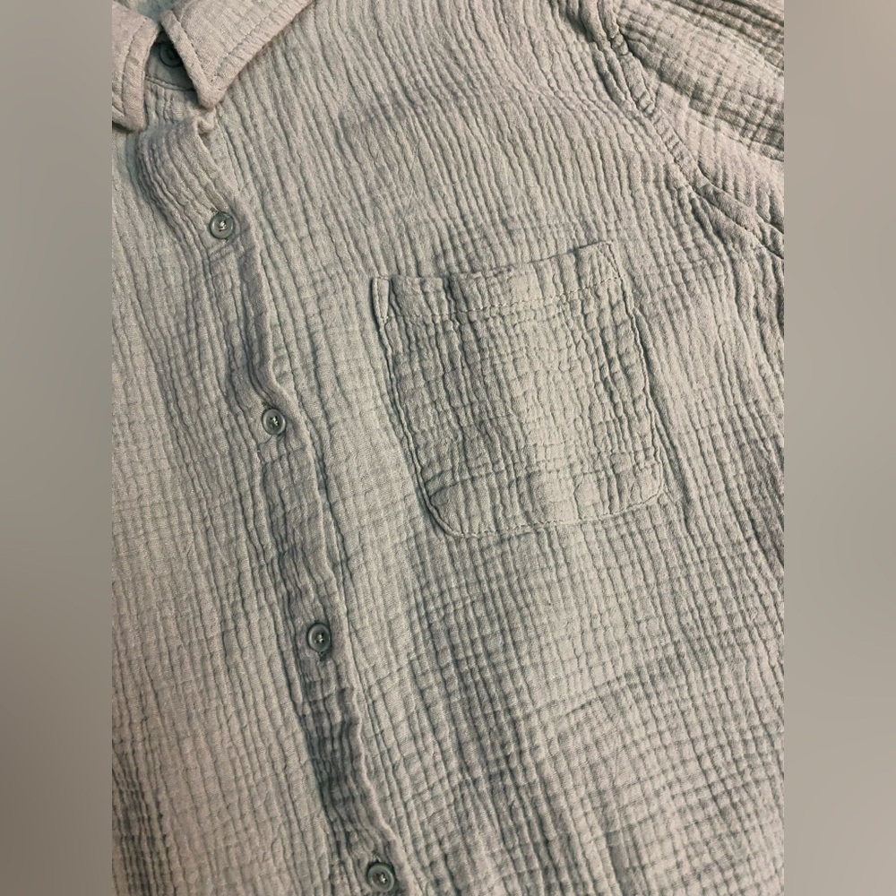 Anne Klein Mint Green Casual Button Down Shirt - Picture 3 of 5